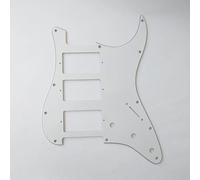 Battipenna per chitarra HHH a 11 fori per pickup ST a doppia bobina protezione antigraffio per chitarra sostitutiva ChitarraPiastra Protezione Antigraffio(White)