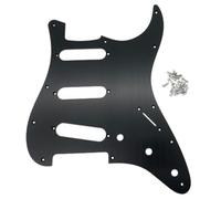 Battipenna per chitarra in stile moderno a 11 fori, ST/Strat SSS, in alluminio anodizzato, per Fender Strat americana/messicana chitarra (nero)