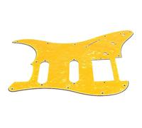 Battipenna per Chitarra, Piastra di Protezione del Battipenna Protegge Dai Graffi di Plastica Rispettoso dell'ambiente Nelle Prestazioni (Colore giallo perla GSSH64)