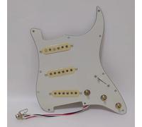 Battipenna per chitarra precablata con Alnico 5 pickup a bobina singola per chitarre elettriche Fender Stratocaster pezzi di ricambio (bianco classico)