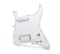 Battipenna Per Chitarra Precablato Alnico V Pickguard Per Splitting A Bobina Battipenna Caricato HH Con Pickup Humbucker (Color : White Pickup)