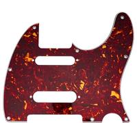 Battipenna Per Chitarra SS A 8 Fori Per Chitarra Elettrica Per Pickup Single Coil TL Round Corner SS Piastra protettiva battipenna per chitarra elettri(Tortoise)