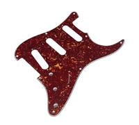 Battipenna per chitarra SSS 1 pezzo 8 fori vintage per chitarra ST ChitarraPiastra Protezione Antigraffio(4 layers of dark red)