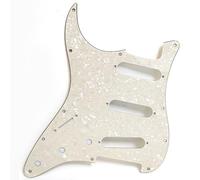 Battipenna per chitarra SSS per mancini compatibile con chitarra elettrica Fender Strat, piastra antigraffio a 11 fori con viti di montaggio, battipenna di ricambio per chitarre stile Stratocaster (#3