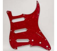 Battipenna per chitarra Stratocaster SSS, a 11 fori, colore rosso perlato, compatibile con chitarre elettriche Fender / Squier Strat