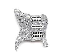 Battipenna Pickup Precablato Caricato A 3 Strati Colore Zebra Nero Bianco Per Sostituzione Chitarra Elettrica ST(HSH)