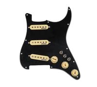 Battipenna Precablato A 7 Vie Completamente Caricato SSS Ainico 5 Pickup Single Coil Set Per Chitarra (Color : Bk Yellow)