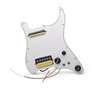 Battipenna Precablato Alnico 5 Battipenna Splitting Bobina Battipenna Caricato HH Con Pickup Humbucker (Color : Bk with yellow)