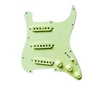 Battipenna precablato Applicabile alla chitarra elettrica ST tre pickup a pannello singolo battipenna multicolori accessori per pickup di cablaggio(Mint green three singles)
