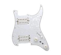 Battipenna precablato caricato 5 Precablato ST Battipenna Coil Splitting Battipenna HH Loaded con Humbucker Pickups Set multicolore(White Pearl w White)