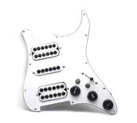 Battipenna precablato caricato Battipenna per chitarra elettrica HSH Coil Splitting Big Umbrella Vite di regolazione Piastra battipenna precablata Gruppo bianco