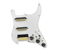 Battipenna precablato caricato Chitarra ST per mancini SSH Coil Splitting Precablata Battipenna 2 Mini Humbucker + 1 Humbucker (9K/9K/15K)(Black with 3.5Output)