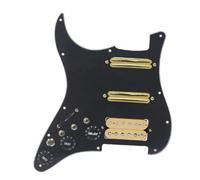 Battipenna precablato caricato SSH Guitar Pickguard Cablaggio Precablato Caricato + Interruttore Silenzio ST Chitarra Elettrica Doppia Bobina Pickup Nero Bianco(Switch BK with Red)
