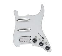 Battipenna precablato caricato SSH Guitar Pickguard Cablaggio Precablato Caricato + Interruttore Silenzio ST Chitarra Elettrica Doppia Bobina Pickup Nero(White-White pickup)