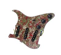 Battipenna Precablato con Pickup 11 Fori Per Viti Pickguard Precablato A 7 Vie A Pieno Carico SSS Ainico 5 Kit Pickup Single Coil Per Chitarre Elettriche For For ST (Color : 08)