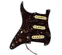 Battipenna Precablato con Pickup Aggiorna Il Set Di Battipenna Per Chitarra SSS Per Mancini Set Di Interruttori Multifunzione Per Pickup Gialli