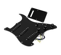 Battipenna Precablato con Pickup Black 3ply Loaded Prewired SSS Guitar Pickguard 52/52/52mm Alnico 5 Pickups With Back Plate And Screws