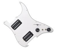 Battipenna Precablato con Pickup Due Humbucker Caricati Precablati High Output Scratchplate HH Coil Splitting Battipenna Per Chitarra Elettrica (Color : 02)