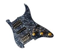 Battipenna Precablato con Pickup HSH Prewired Loaded Guitar Pickguard Set Multifunzione Converter Pickup Neri 20 Combinazioni Di Stile