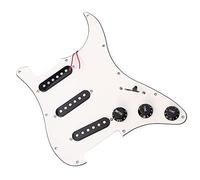 Battipenna Precablato con Pickup Parte Per Chitarra Elettrica SSS Bianca A 3 Strati Gruppo Battipenna Pickup Caricato Precablato