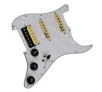Battipenna Precablato con Pickup Pickguard SSH Precablato A 7 Vie Completamente Caricato Pickguard Ainico 5 Humbucker Set Cablaggio Adatto Per For ST Chitarra (Color : 01)