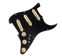 Battipenna Precablato con Pickup Pickup Per Chitarra A 11 Fori Pickguard Precablato Tipo A 7 Vie A Pieno Carico SSS Ainico 5 Set Di Pickup Single Coil (Color : 04)