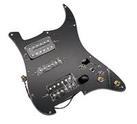Battipenna Precablato con Pickup Pre-cablato Caricato HSH Black Pickguard Multifunzione Converter Harness Pickups Set Di Levette A 7 Vie Per For FD Chitarra