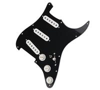 Battipenna Precablato con Pickup Set Di Battipenna Precablati SSS Pickup In Ceramica Single Coil Bianchi Multifunzione Per Chitarra For For FD (Color : 12)