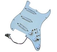 Battipenna Precablato con Pickup SSS Upgrade Prewired Guitar Pickguard White MiniHumbucker Pickup High Output 4 Converter Set
