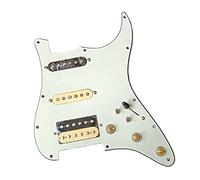 Battipenna Precablato con Pickup Upgrade Prewired SSH Pickguard Set White Alnico 5 Humbucker Pickups Cablaggio Per For FD Chitarra (Color : 04)