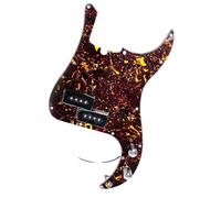 Battipenna precablato Loaded PB Bass Pickguard Pickup Precablato Set Pickup nero per basso elettrico 4 strati Tartaruga marrone scuro