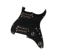 Battipenna precablato per chitarra Chitarra Elettrica Doppio Pickup A Doppio Pannello Battipenna Per Chitarra Elettrica A Circuito Completo Bianco Nero (Color : Black)