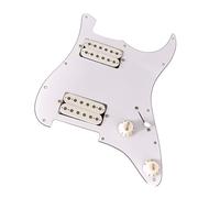 Battipenna precablato per chitarra Chitarra Elettrica Doppio Pickup A Doppio Pannello Battipenna Per Chitarra Elettrica A Circuito Completo Bianco Nero (Color : White)