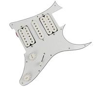 Battipenna precablato per chitarra Circuito Battipenna Per Chitarra Elettrica Set Completo Di Pickup HSH Doppi Singoli E Doppi Bianchi A Tre Strati (Color : White)