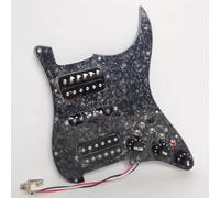 Battipenna precablato per chitarra, con spaccatura a spirale, set di 5 pickup Humbucker, levetta migliorata per Fender USA/Messico Stratocaster (nero perlato)