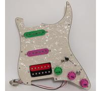 Battipenna precablato per chitarra Fender Strar Alnico 5 pickup Humbucker Set con interruttore muto, aggiornamento del tono per chitarre Stratocaster USA/Messico, parti di ricambio