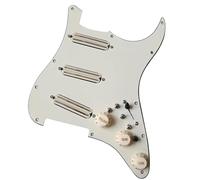 Battipenna precablato per chitarra Pickup Battipenna Caricati Precablati SSS A 11 Fori Set Taglio Multifunzione 20 Toni Adatti Per Accessori Per Chitarra Elettrica (Color : White)
