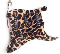 Battipenna precablato per chitarra SSS, con Alnico 5 pickup a bobina singola, piastra antigraffio per plettro, parti di ricambio per chitarra elettrica Strat ST (stampa leopardata)