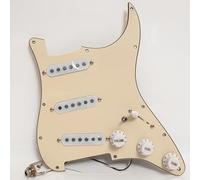 Battipenna precablato per chitarra SSS per chitarra Fender Stratocaster con Alnico 5 pickup single coil con pozzetti in rame, per chitarra elettrica Stratocaster USA/Messico, kit di aggiornamento