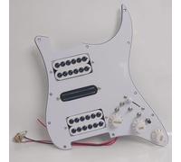 Battipenna precablato per chitarra Stratorcast, set di pickup HSH Humbucker, per chitarre elettriche Fender USA/Messico Stratorcast, parti di ricambio (bianco)