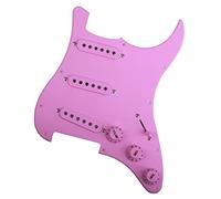 Battipenna Rosa Caricato Precablato Per Chitarra SSS Con Kit Pickup Per Parti Fai-da-te Per Chitarra Elettrica Parti di ricambio per chitarre