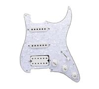 Battipenna SSH Battipenna Per Chitarra Elettrica E Gruppo Scratchplate Precablato Caricato SSH Bianco Nero (Color : White white 4)