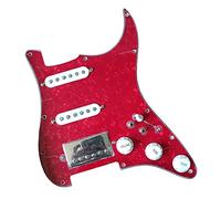 Battipenna SSH Precablato Rosso Con Pickup Single Coil Bianchi Set Di Cablaggi Multifunzione Con Interruttore A 7 Vie Parti di ricambio per chitarre