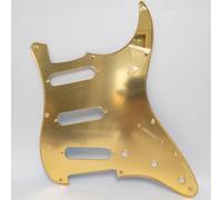 Battipenna SSS a 11 fori per chitarra elettrica Stratocaster Piastra antigraffio a specchio dorato, compatibile con chitarre elettriche Fender / Squier Strat Parti di ricambio