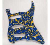 Battipenna SSS a 11 fori per chitarra elettrica Stratocaster Piastra antigraffio con guscio blu, compatibile con chitarre elettriche Fender/Squier Strat Parti di ricambio