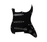 Battipenna SSS Battipenna Per Chitarra Elettrica E Gruppo Scratchplate Precablato Caricato SSS Bianco Nero (Color : Bk bk 4)