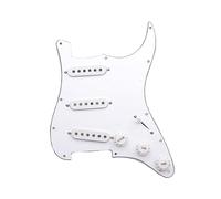 Battipenna SSS Battipenna Per Chitarra Elettrica E Gruppo Scratchplate Precablato Caricato SSS Bianco Nero (Color : White white 3)