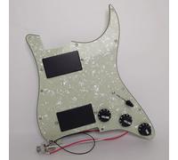 Battipenna Strat pre-cablata per chitarra con pickup attivi HH Humbucker, interruttore a 3 vie, controlli volume e tono 25 KΩ per Fender USA/Messico Stratocaster pezzi di ricambio (perla