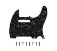 Battipenna TL a 8 fori in stile moderno con fori per viti di montaggio per pickup, per Tele/Telecaster (nero perlato)