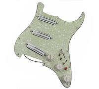 Battipenna verde Pickup bianco Pickup Humbucker Dual Hot Rail Versatilità Battipenna precablato per chitarre Battipenna chitarra con pickup